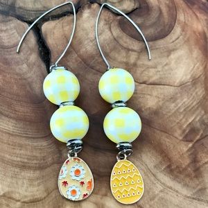 🆕Easter Egg Dangle Earrings- Hand Painted